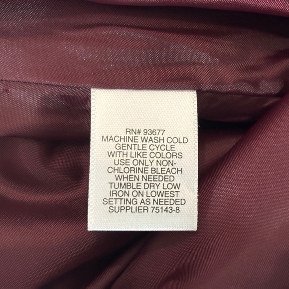 Liz Claiborne Faux Wrap Pencil Skirt - Maroon/Burgundy Size 10 - Picture 9 of 9